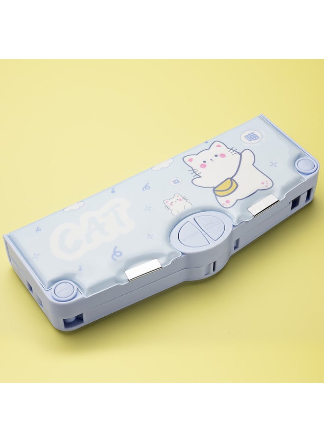 Multi-functional Stationery Box Large Capacity Double Layer Children's Pencil Case Kindergarten Boys And Girls Cute Pencil Box New Plastic Box - Image 1