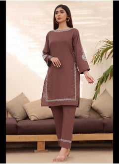 Generic Beautiful Rayon Fabric straight kurti with pant  - Image 1