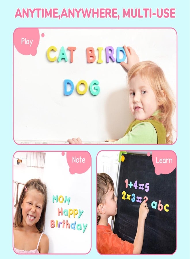 JoyCat Magnetic Letters and Numbers, Uppercase and Lowercase Alphabet Fridge Magnets, Preschool Educational Learning Plastic ABC 123 Colorful Toy Set, Math Symbols for Toddlers, Kids (104 PCS) - Image 4