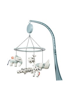 done by deer Done by Deer Musical Mirror Mobile Sleepy Blue - Mobile with Floating Mirror, Lullaby, and Cute Deer Friends for Early Development. Easy to Mount on Cribs, Cots, or Playpens  - Image 1