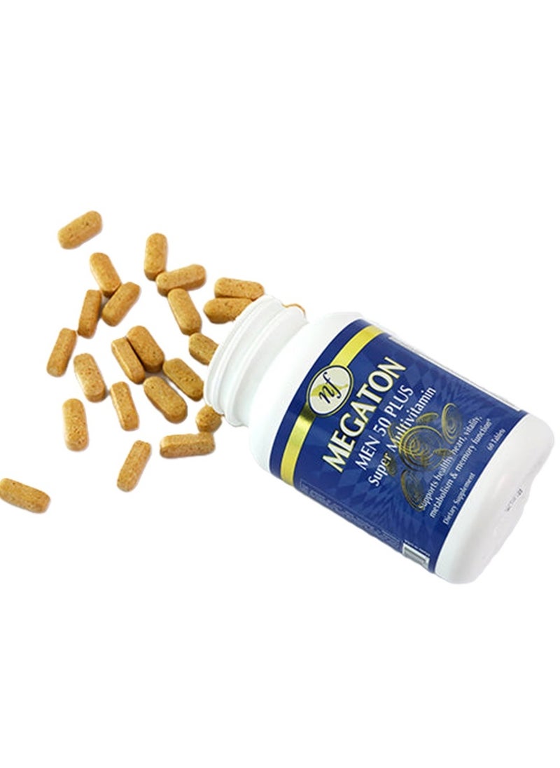 Natural Fervor - Megaton Men 50 plus Super Multivitamin 60 Tablets - Image 1