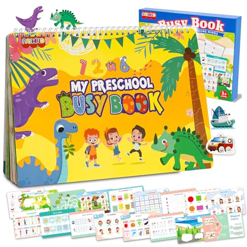 NASHRIO Montessori 24 Themes Busy Book for Toddlers 35 Engaging Preschool Learning Activities for Home School Travel Educational Toy for 36 Year Old Boys Girls - Image 1