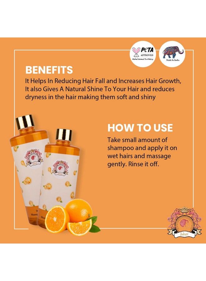 Indrani Cosmetics Indrani Orange Shampoo With Conditioner For Women To Reduce Hair Fall Promote Hair Growth Control Dandruff 500 Ml - Image 5
