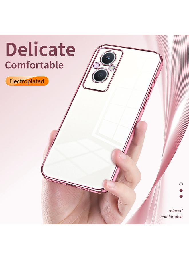 S-TOP Case For OPPO Reno7 Z 5G / F21 Pro 5G Transparent Plating Fine Hole Phone Case - Image 5