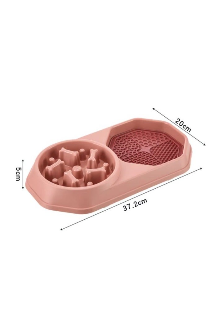 Cat Dog Food Dish Bowl, Pet Food Dish Bowl, Cat Bowl Set For Small, Medium Dogs and Cats, slow-eating pet food bowl - Image 2