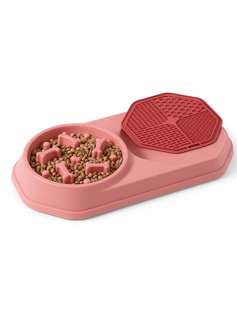 Cat Dog Food Dish Bowl, Pet Food Dish Bowl, Cat Bowl Set For Small, Medium Dogs and Cats, slow-eating pet food bowl - Image 1