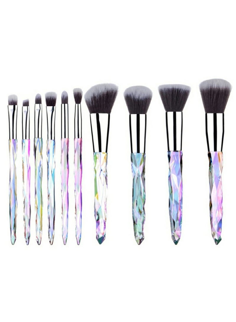10-Piece Soft Makeup Brush Set Multicolour