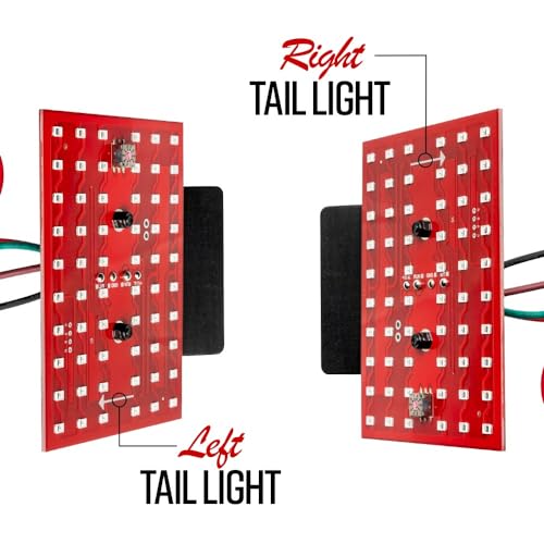 LEDGlow RestoLights Red LED Tail Lights Kit Compatible with 1973-1987 Chevy Chevrolet C10-10 Sequential Modes - Includes Taillight Boards, White Reverse Bulbs, Side Marker Bulbs & Electronic Flasher - Image 2
