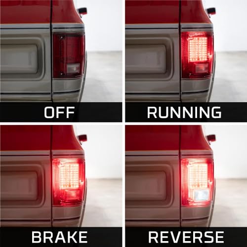 LEDGlow RestoLights Red LED Tail Lights Kit Compatible with 1973-1987 Chevy Chevrolet C10-10 Sequential Modes - Includes Taillight Boards, White Reverse Bulbs, Side Marker Bulbs & Electronic Flasher - Image 4