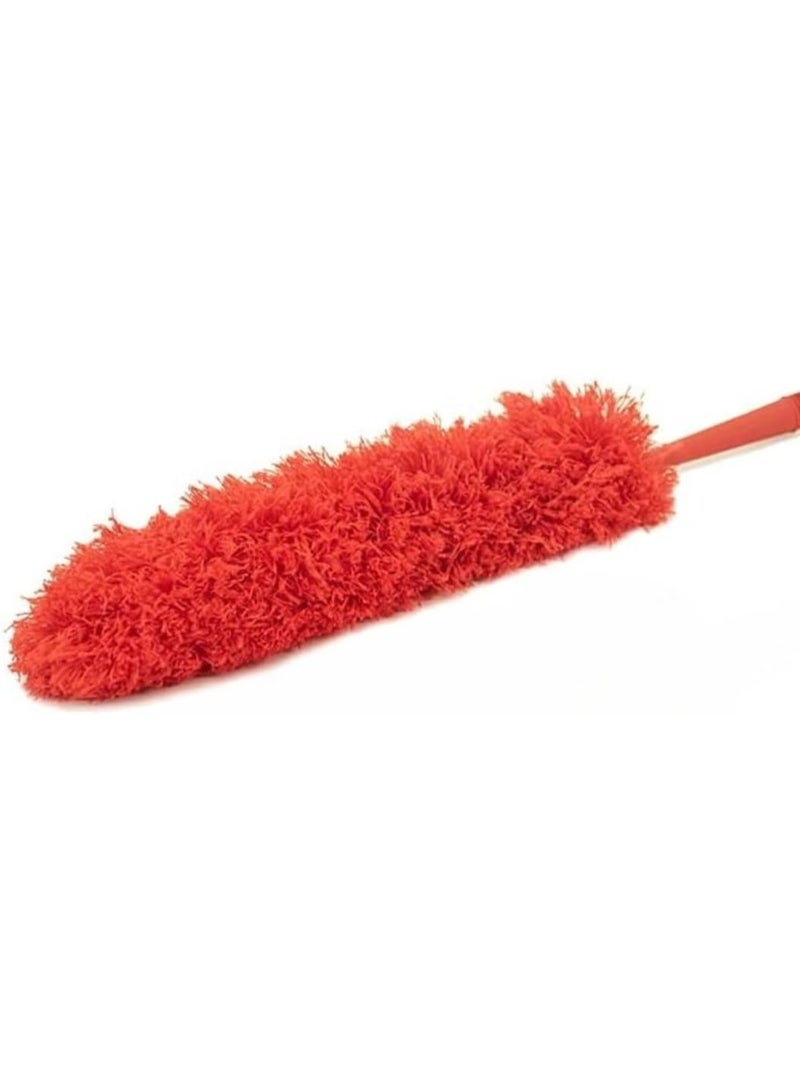 Microfiber cleaning brush, dust remover, household tool, cleaner for furniture, fans, windows, curtains, shelves and ceilings, cobweb cleaner, lightweight and washable, household accessory (red) - Image 3