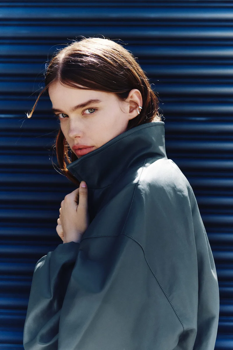 H&M  Balloon-sleeved coated jacket for Women | Best Price UAE