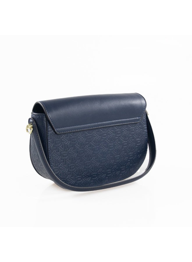 Donna Karan 2026 New Design Ready Stock Women Vintage Saddle Shoulder Bag Monogram Embossed Pattern Inspired PU Leather Magnetic Flap Ladies Convertible Crossbody Handbag For Daily Office Evening Party - Image 3
