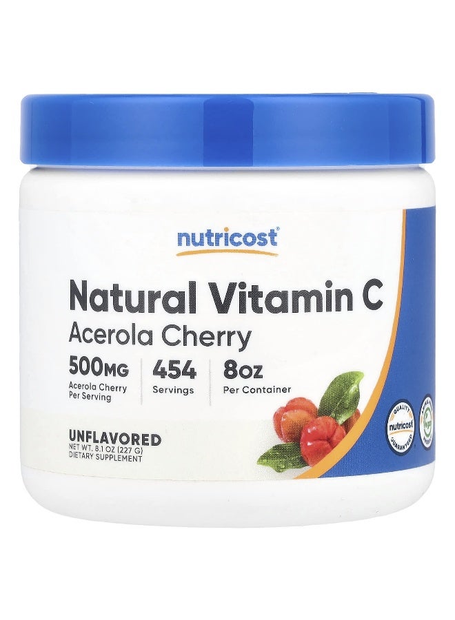 Nutricost, Natural Vitamin C, Unflavored, 8.1 oz (227 g) (Packaging may vary) - Image 1