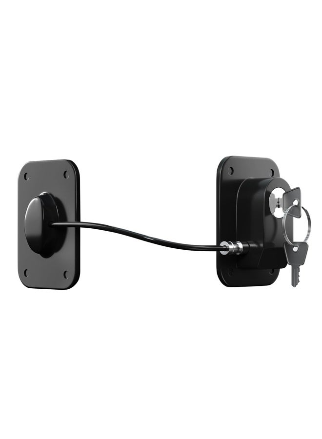 Refrigerator Lock , Fridge Lock with Silicone Wire Protection Fridge Locks for Kids Easy to Use and Install Cabinet Locks with Key, Black 2 Pack - Image 3