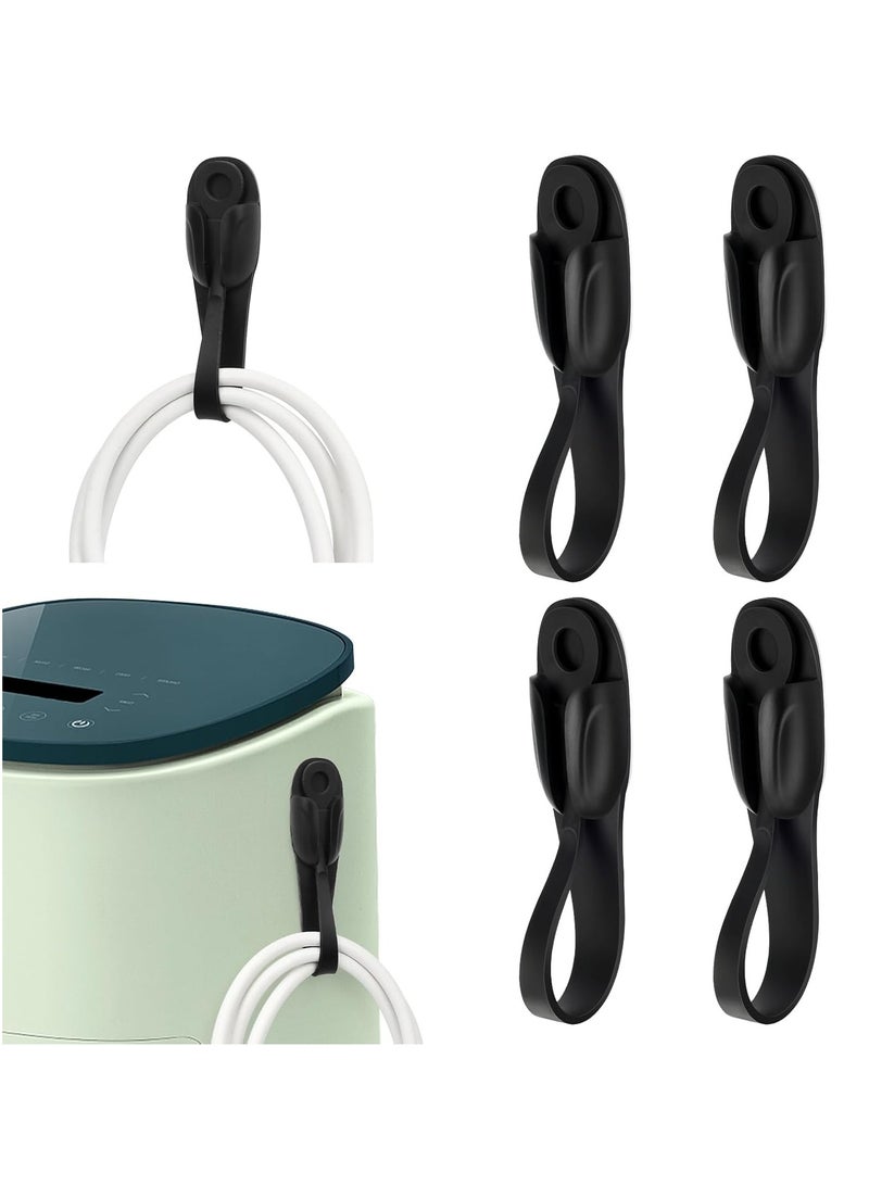 Bukela 4 PcsCord Organizer for Appliances Cord Bundlers - Self Adhesive Kitchen Appliance Cord Holder, Silicone Cord Holder Cable Organizer Stick on Air Fryer, Toaster, Mixer, Coffee Maker - Black - Image 1