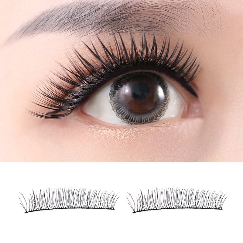 60 Pairs of Natural Cotton Thread False Eyelashes Handmade Eyelashes Makeup Accessories Black - Image 5