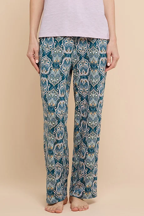 R&b Patterned Lounge Pants with Drawstring Waist
