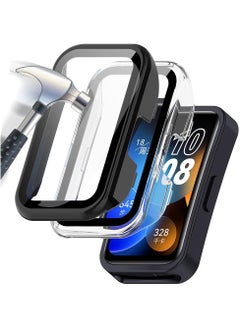 Y&D 2-Pack Screen Protector Cases Compatible with Huawei Band 8,All-Around Soft TPU Protective Case Cover Bumper Frame (Clear/Black)  - Image 1