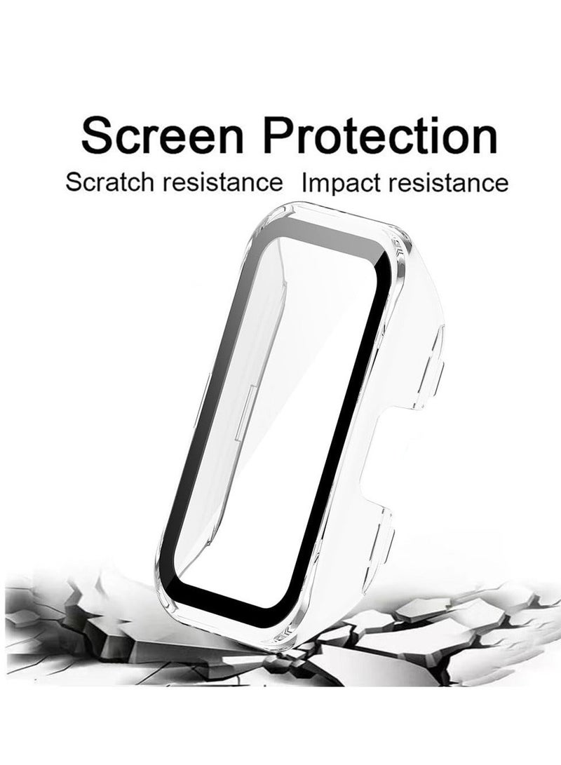 Y&D 2-Pack Screen Protector Cases Compatible with Huawei Band 8,All-Around Soft TPU Protective Case Cover Bumper Frame (Clear/Black) - Image 3