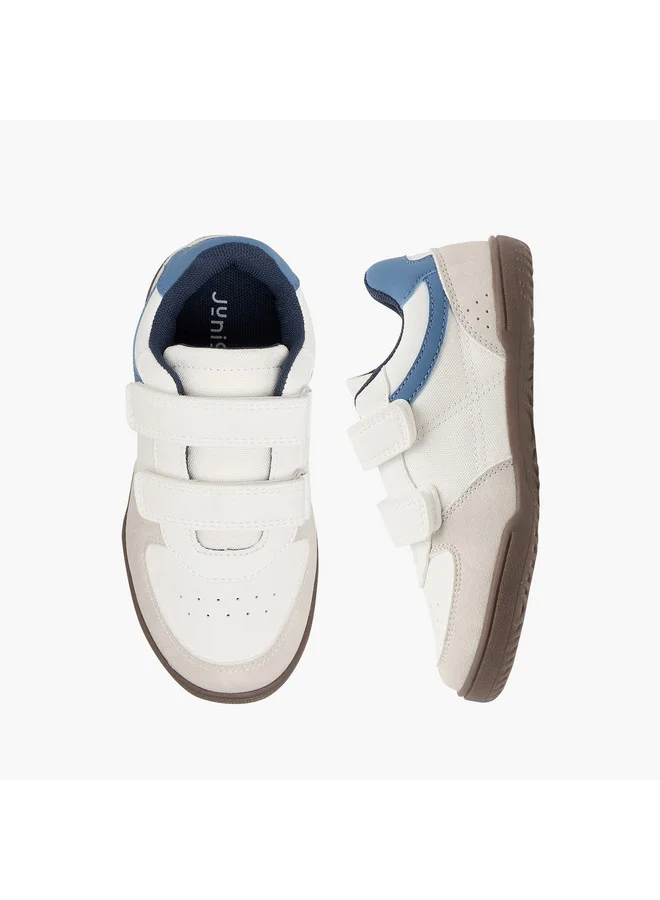 جونيورز Boys Panelled Sneakers with Hook and Loop Closure