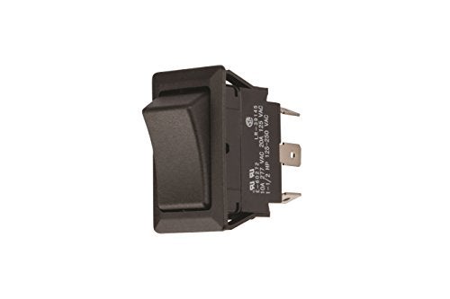 NSI 77040RQ Rocker Switch, On-On Circuit Function, DPDT, 20/10 amps at 125/250 VAC, 0.75" Width, 1.348" Height, 0.762" Depth, Black - Image 5