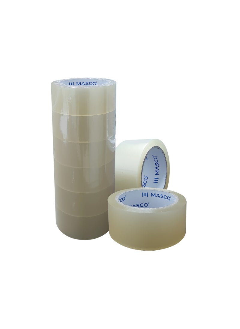 MASCO Transparent Packing Tape, Pack of 6  - Image 2