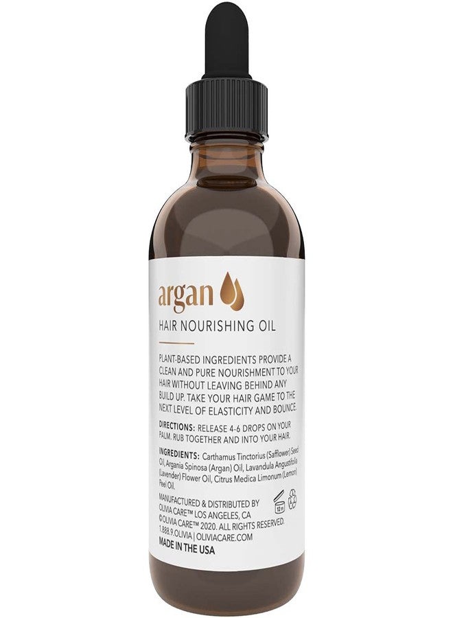 Olivia Care Hair Oil Made With Natural Plant-Based Ingredients - Provides Hydration, Smoothness & Moisture - Clean & Simple Treatment to Support Strengthen Hair - 4 FL OZ (Argan) - Image 2