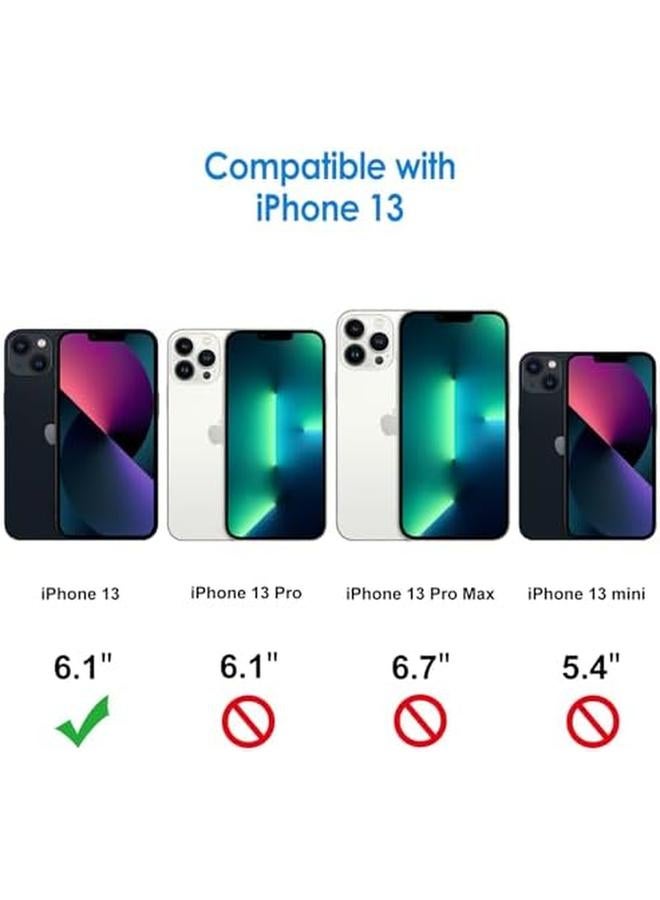 جي تيك جراب لهاتف iPhone 13 مقاس 6.1 بوصة، غطاء خلفي شفاف مقاوم للصدمات غير قابل للاصفرار ومضاد للخدش باللون الأسود - Image 2