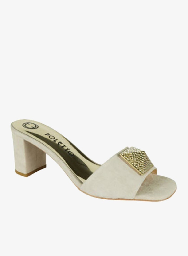 Poletto Ladies Block Heel 4183174 V1 C742 Nude - Image 1