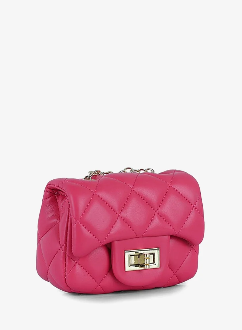 Lion Llama Mini Quilted PU Crossbody Bag | Trendy Mini Quilted Shoulder Purse for Women & Girls | Stylish Small Handbag