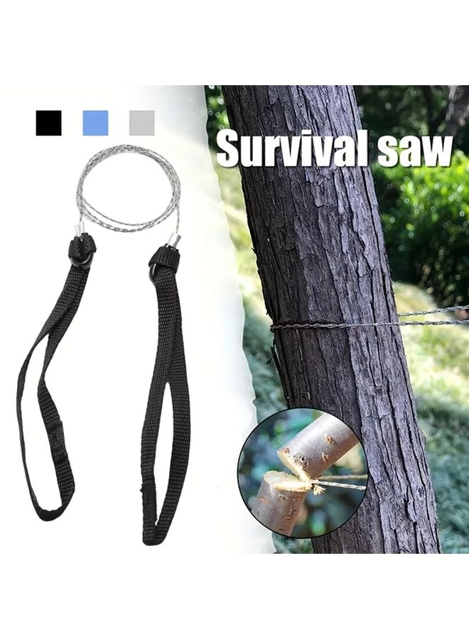 Black Portable Mini Pocket Chainsaw Multi Function Handheld Scroll Camping Tool - Image 5
