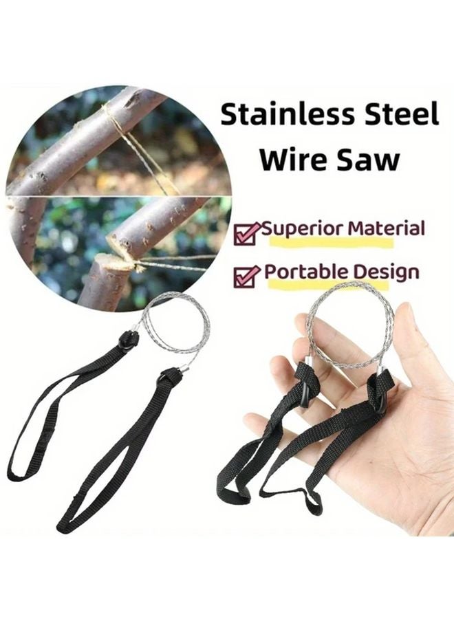 Black Portable Mini Pocket Chainsaw Multi Function Handheld Scroll Camping Tool - Image 3