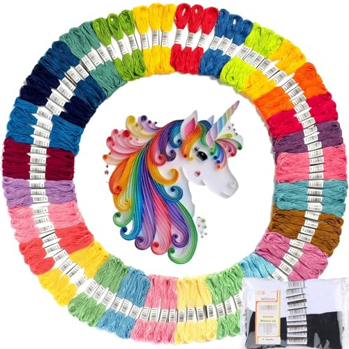 Athena's Elements Athena’s Elements Embroidery Floss | Rainbow Thread for Embroidery, Cross Stitch Thread, Customized Independent Packaging（100 Colors）(Unicorn Color Palettes) - Image 1