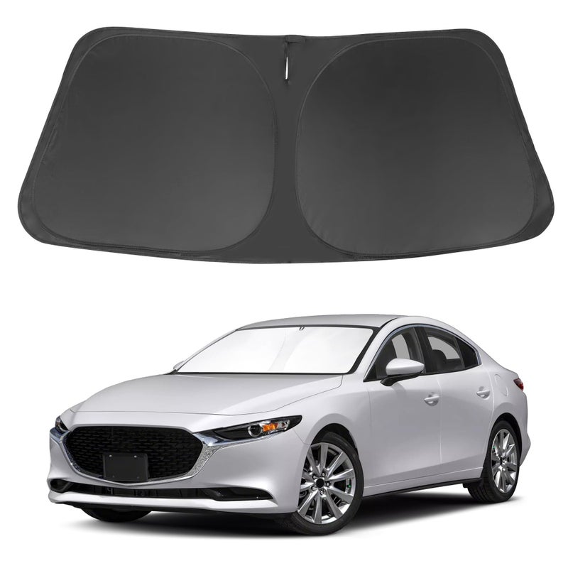 Windshield Sun Shade Fit for 20192024 2025 2026 Mazda 3 Accessories Mazda3 HatchbackSedan Window Shade Cover Foldable Sunshade Shield Blocker Keeps Cool