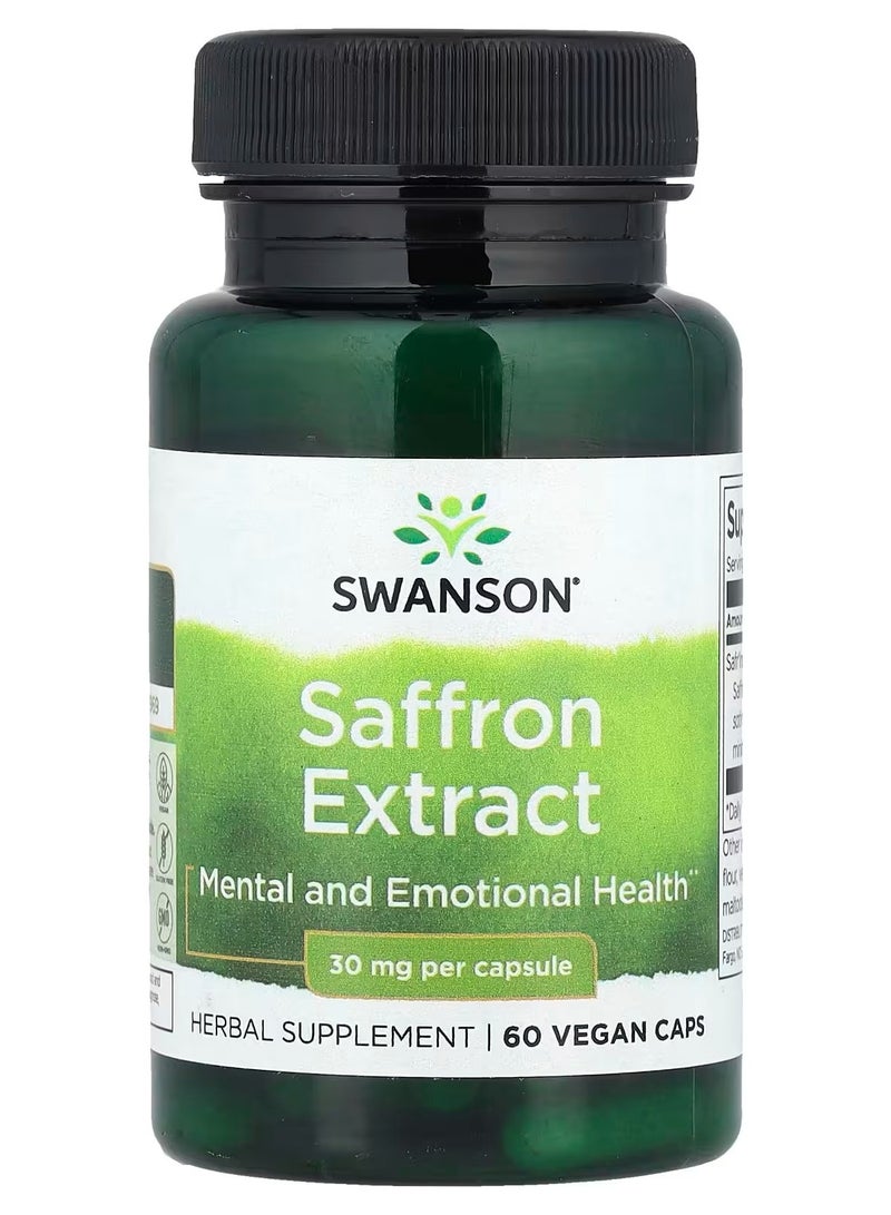 Swanson, Saffron Extract, 30 mg, 60 Vegan Caps