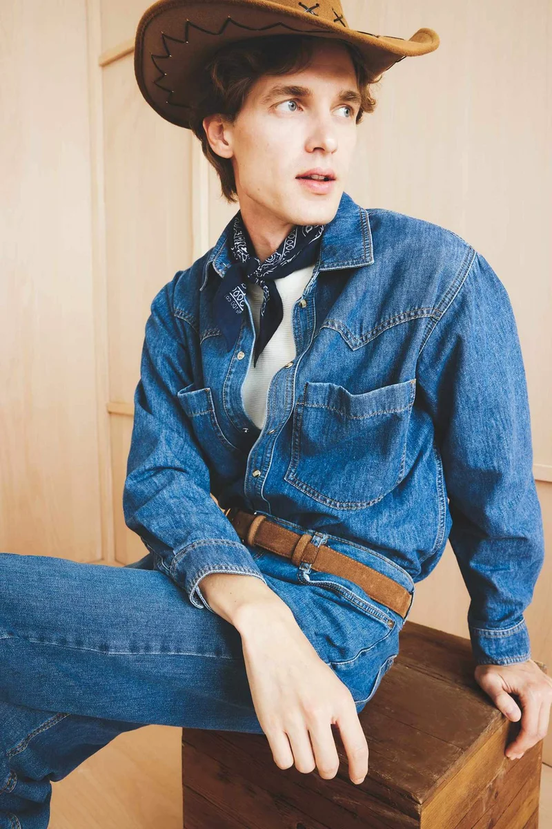 ديفاكتو Relax Fit Denim Long Sleeve Shirt