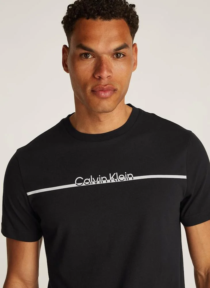 كالفن كلاين Logo Crew Neck T-Shirt