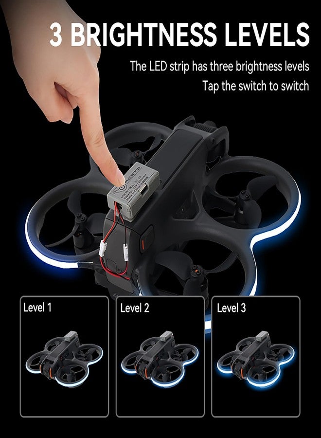 RCGEEK شريط إضاءة LED من RCGEEK لملحقات DJI Avata 2، شريط تحذير مضاد للاصطدام للطيران الليلي متوافق مع Avata 2 (أخضر) - Image 3