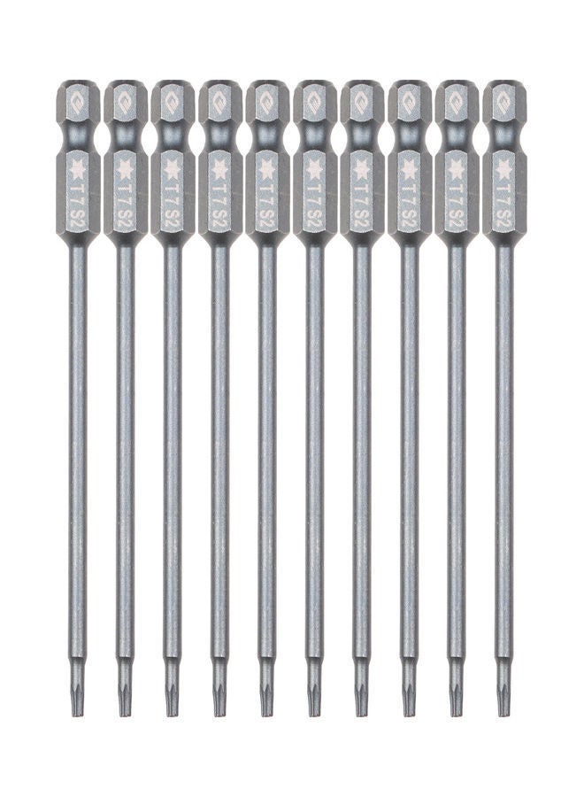 NIBEMINENT 10-Piece Security Torx Bit Set Grey  - Image 1