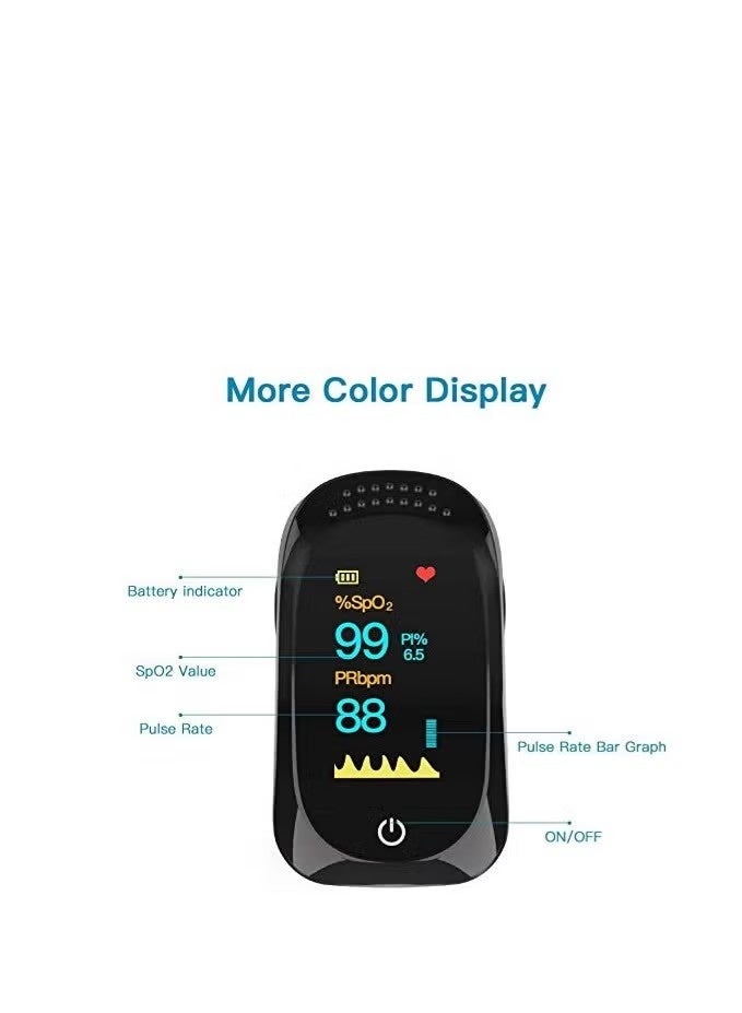 Pulse Oximeter YUNSYE OLED Finger Pulse Oximeter, O2 Meter, black - Image 4