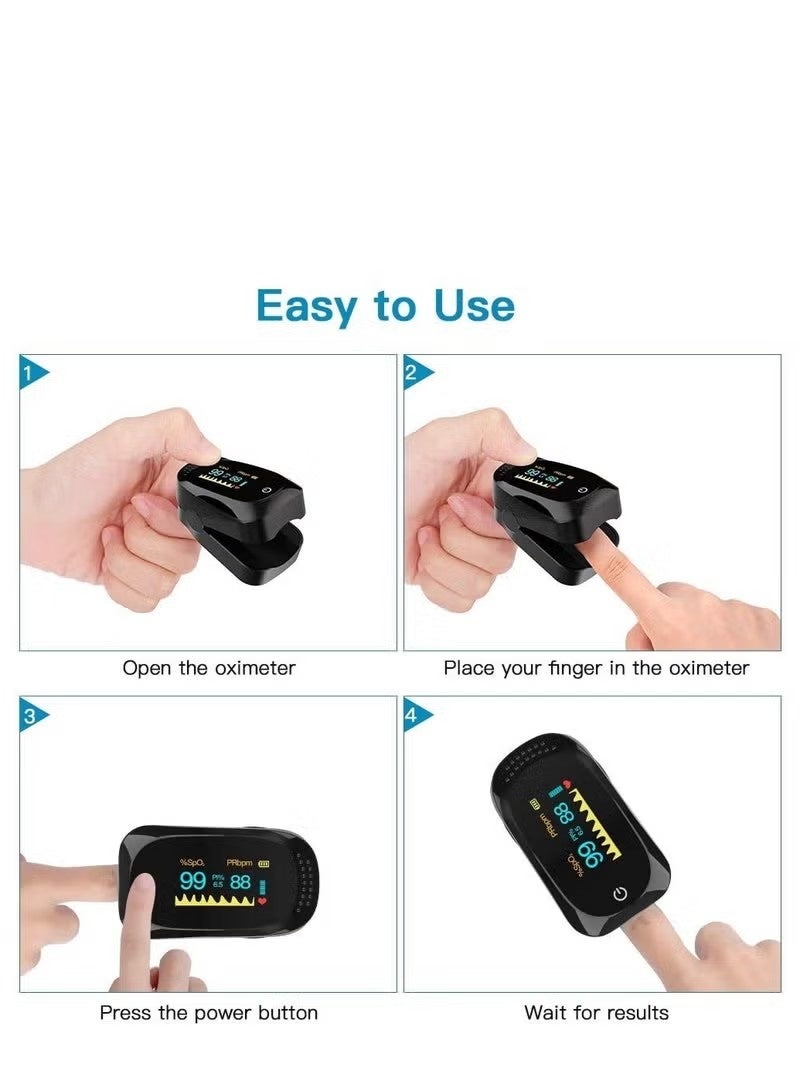 Pulse Oximeter YUNSYE OLED Finger Pulse Oximeter, O2 Meter, black - Image 5