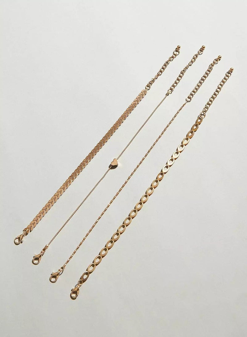 4pcs Heart Decor Bracelet  - Image 2