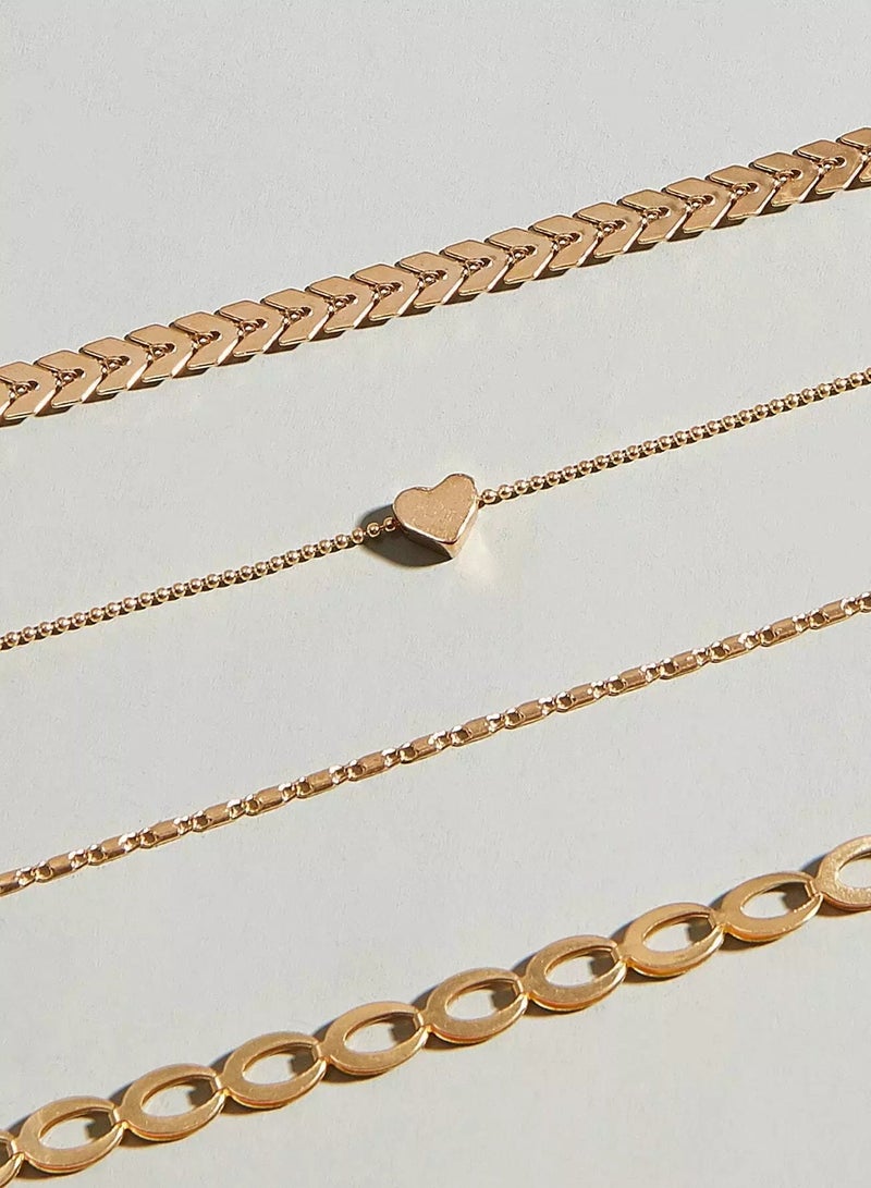 4pcs Heart Decor Bracelet  - Image 3