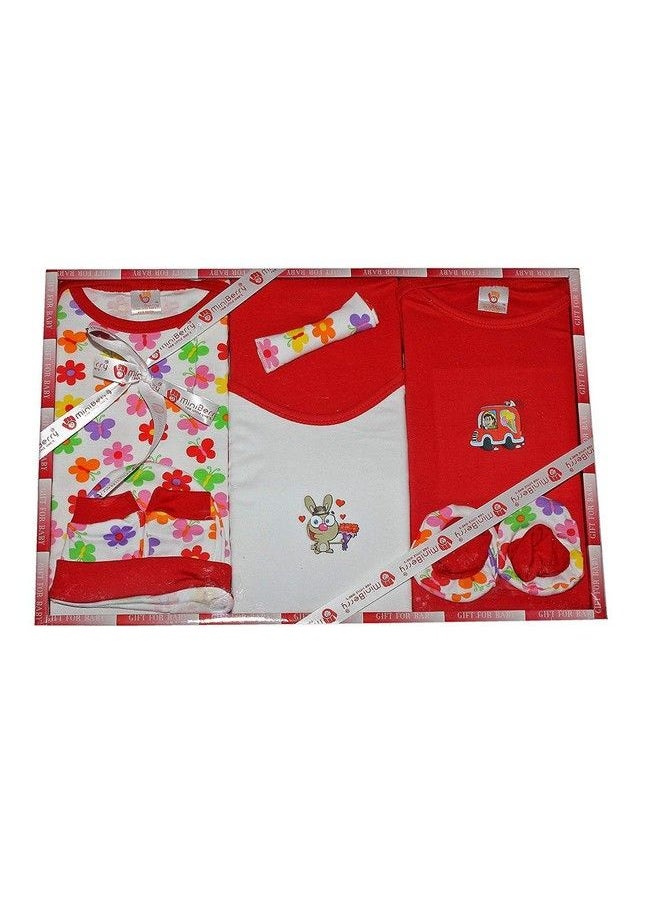 Mini Berry - New Born Baby Gift Set In Red Color 8 Pcs - Image 1