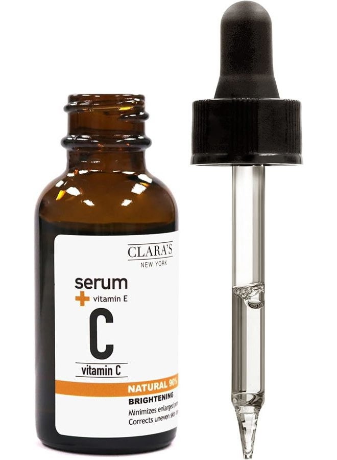 CLARA'S NEW YORK Vitamin C Facial Serum | with Hyaluronic Acid, Ascorbic Acid, Niacinamide, Probiotics | Reduce Dark Spot, Acne, Scars |Brightening, Antioxidant, Minimize pores |30ml | Made In USA - Image 2