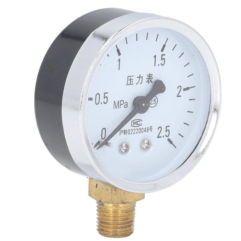 Stainless Steel Pressure Gauge 0 2 5 Mpa NPT Transparent Dial For Fluid Media - Image 1