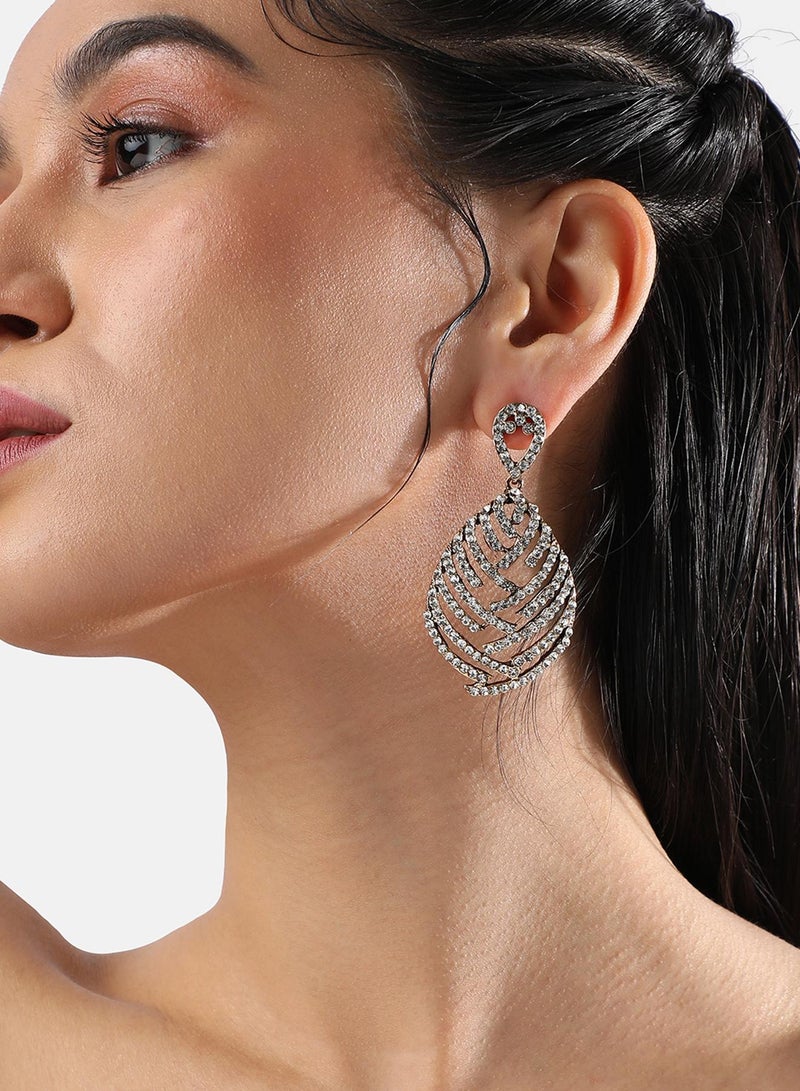 SOHI Embellished Overlay TearArtificial drop Earring Jewellery - Image 1