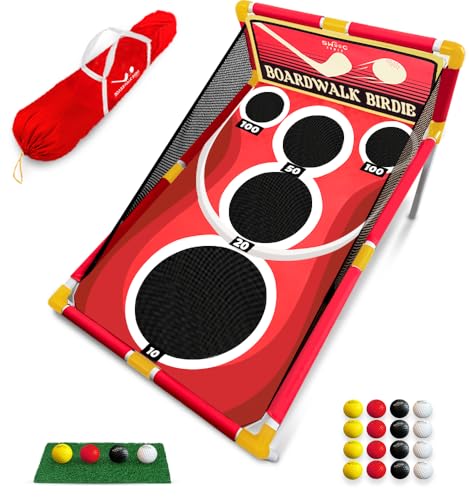 SWOOC Games  Boardwalk Birdie  Arcade Style Golf Game wEasy Setup  10 Games Included  Cornhole Golf Chipping Game  Indoor  Outdoor Activities for Adults and Family  Backyard Fun - Image 1