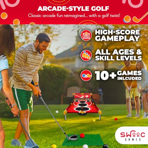 SWOOC Games  Boardwalk Birdie  Arcade Style Golf Game wEasy Setup  10 Games Included  Cornhole Golf Chipping Game  Indoor  Outdoor Activities for Adults and Family  Backyard Fun - Image 5