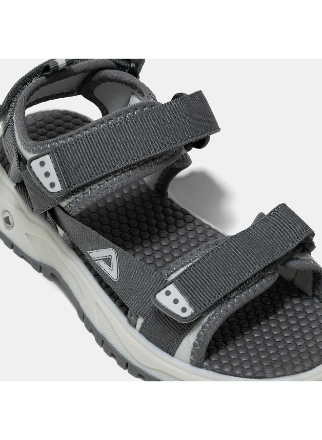 AMICA Boys Sandals, Adjustable Velcro Strap, Non-Slip Sole, Grey - Image 4